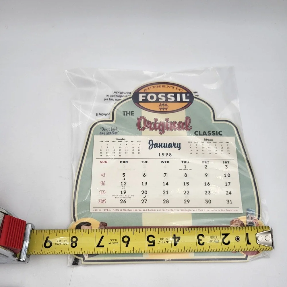 Authentic Fossil 1998 Calendar Original Classic‎
